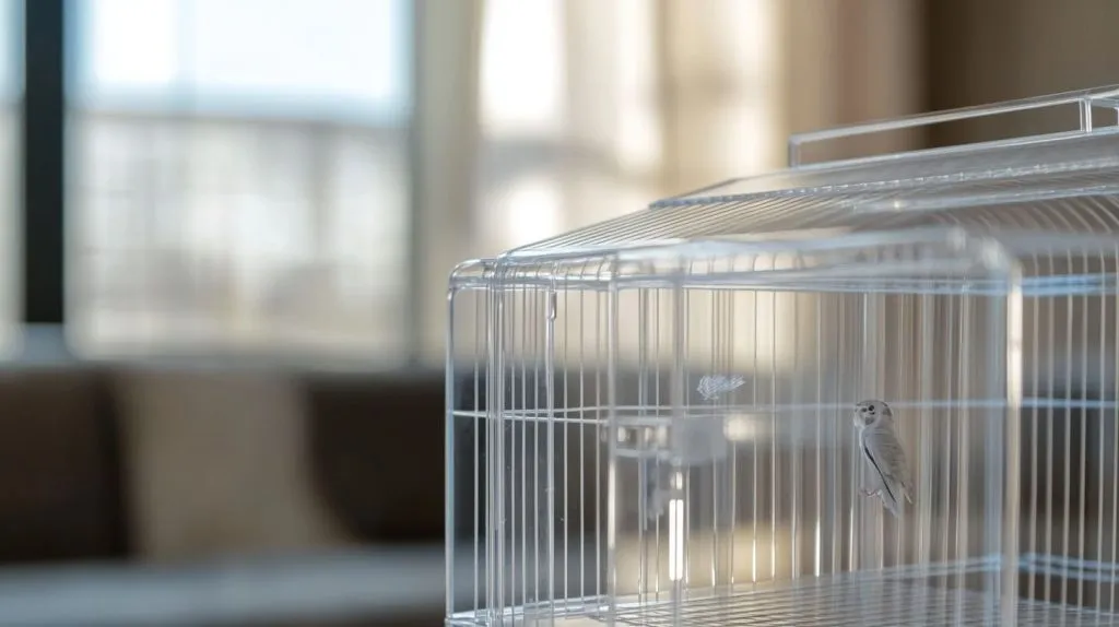 Acrylic bird cage with strong durability and easy maintenance-2