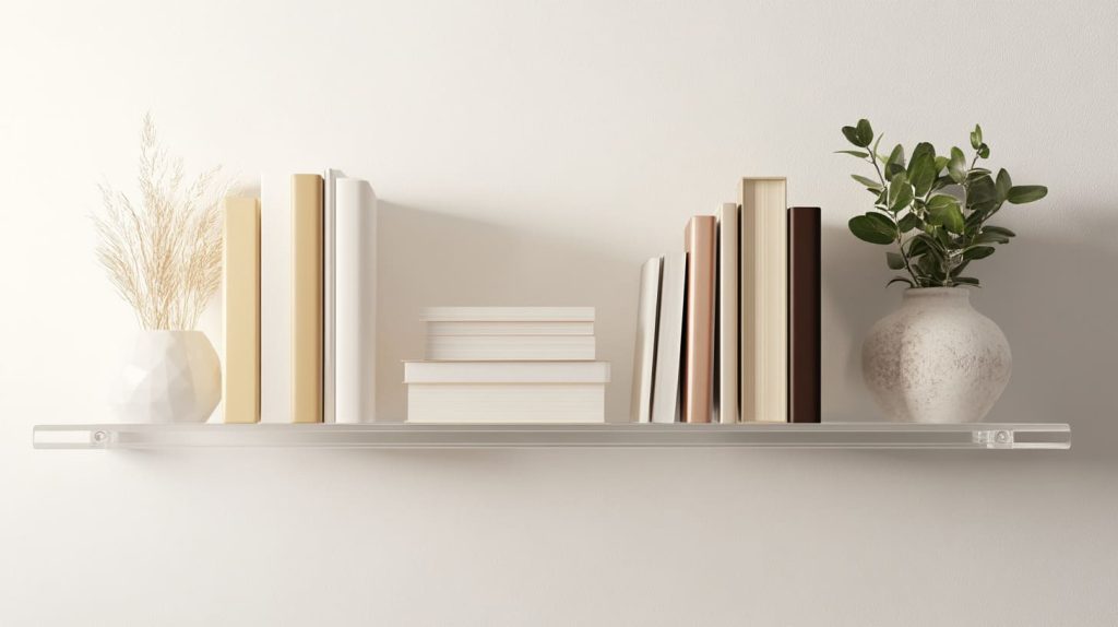 Acrylic shelf holding moderate weight-3
