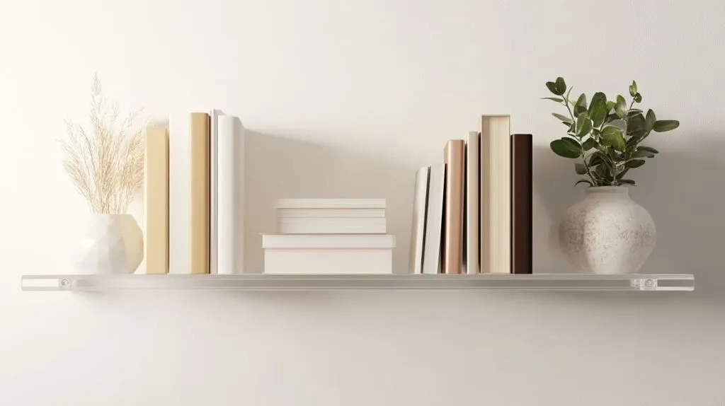 Acrylic shelf holding moderate weight-3