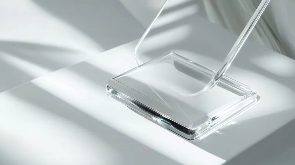 Clear acrylic products against a white background-1
