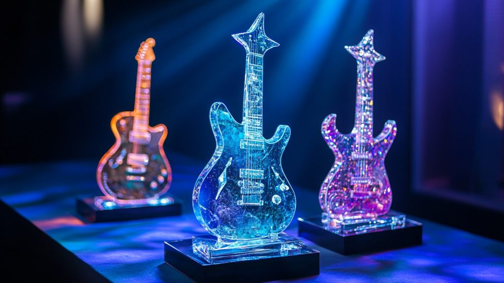 Custom-shaped acrylic awards display-5