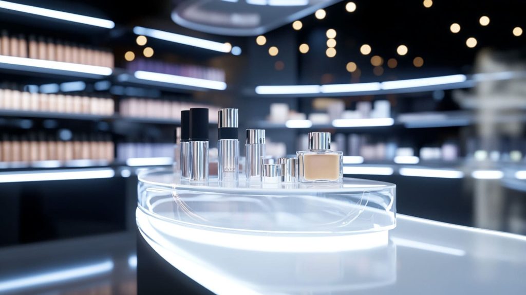 Modern retail space with custom acrylic display-1