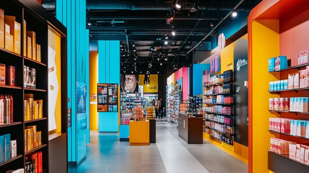 Organized POP display with promotional signage-4