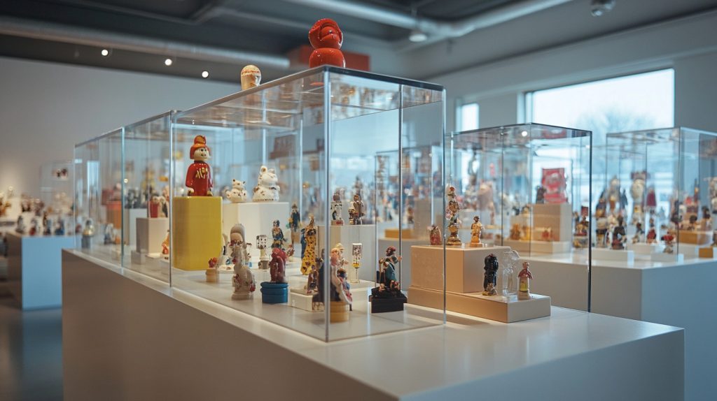 Rotating display box with collectible figurines-9