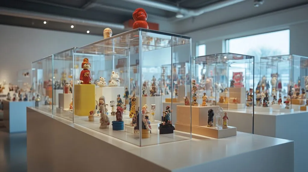 Rotating display box with collectible figurines-9