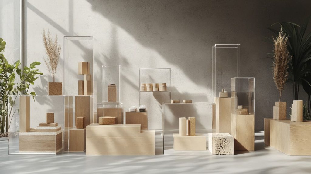 Sustainable acrylic display designs with recycled material-7