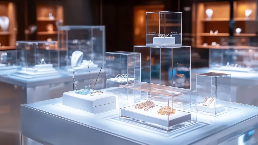 Variety of acrylic display stands in use-3