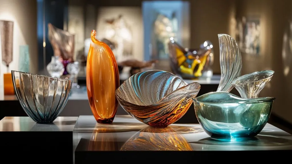 Display Glass Art Pieces (2)