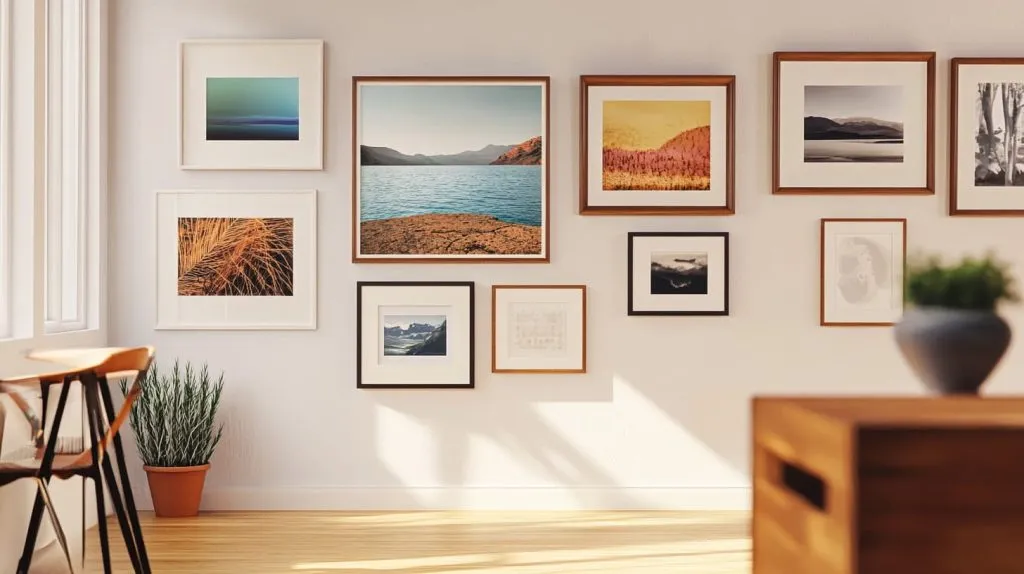 Arrange Picture Frames on Wall (3)