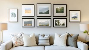 Arrange Picture Frames on Wall (7)