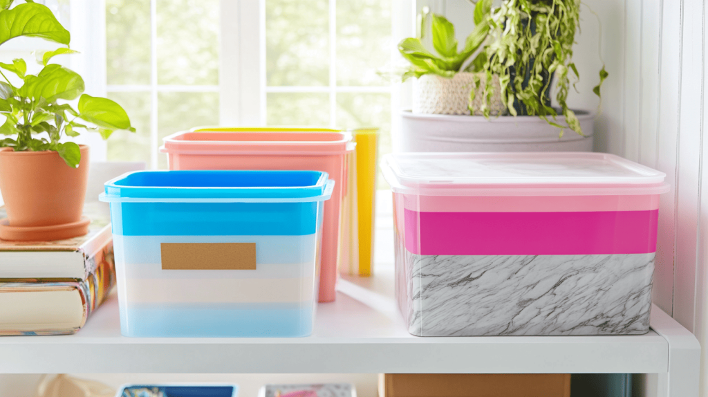 Acrylic Paint Stick to Plastic Storage Box (9)