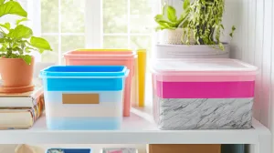 Acrylic Paint Stick to Plastic Storage Box (9)