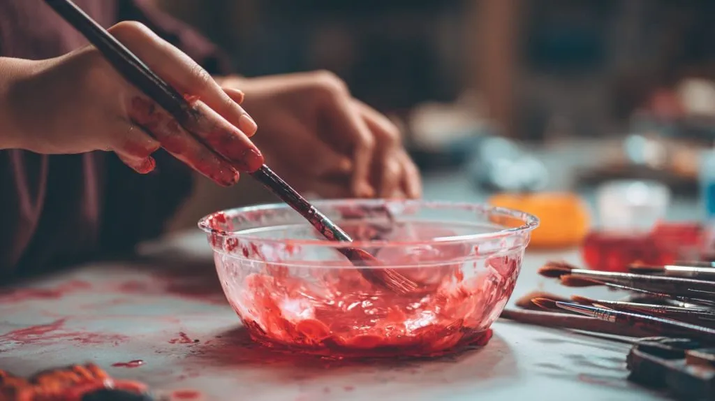 Dye Fabric with Acrylic Paint (5)