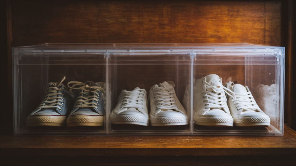 Store Shoes in Plastic Boxes (1)