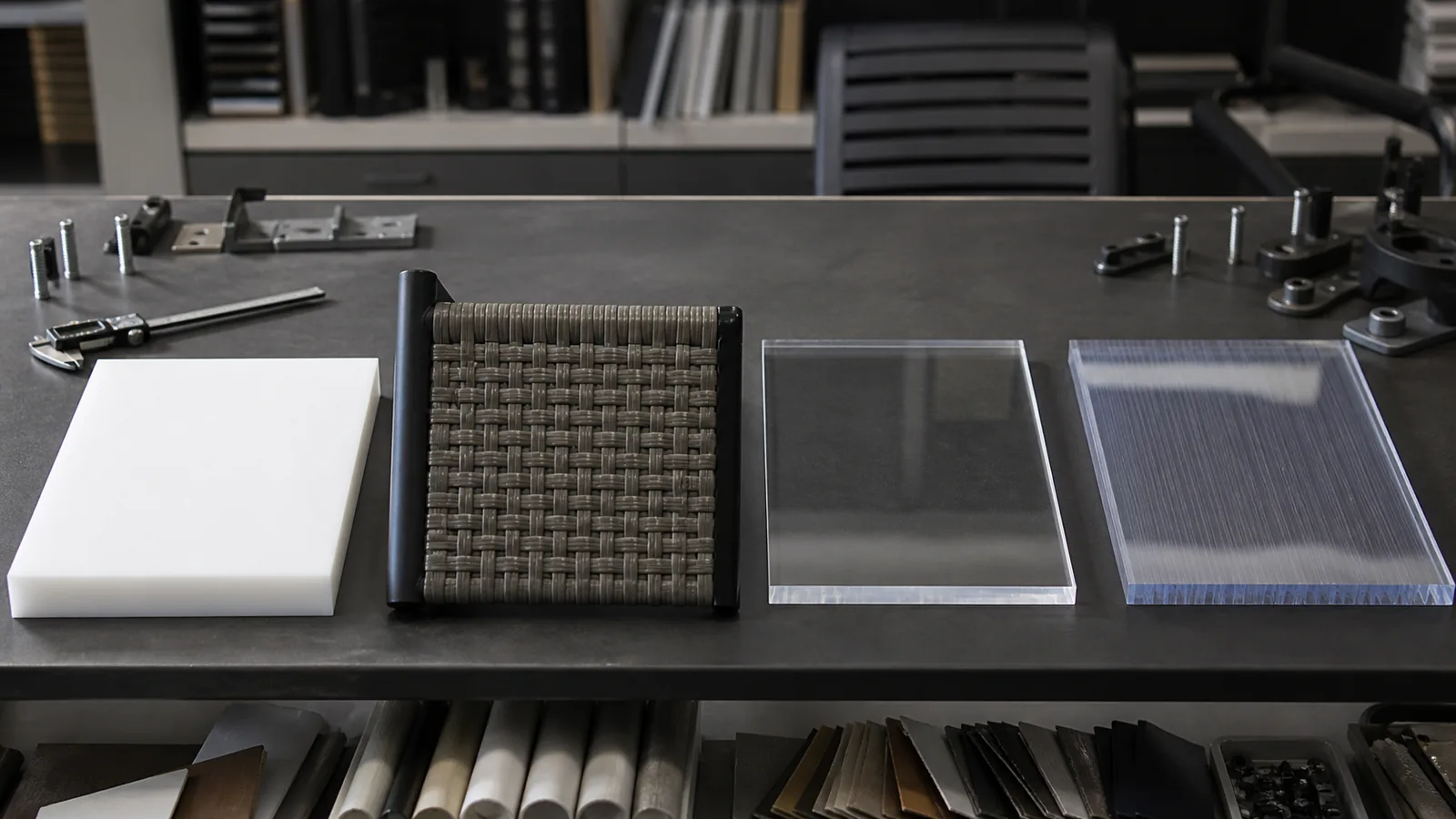 HDPE, polypropylene, acrylic, and polycarbonate material comparison