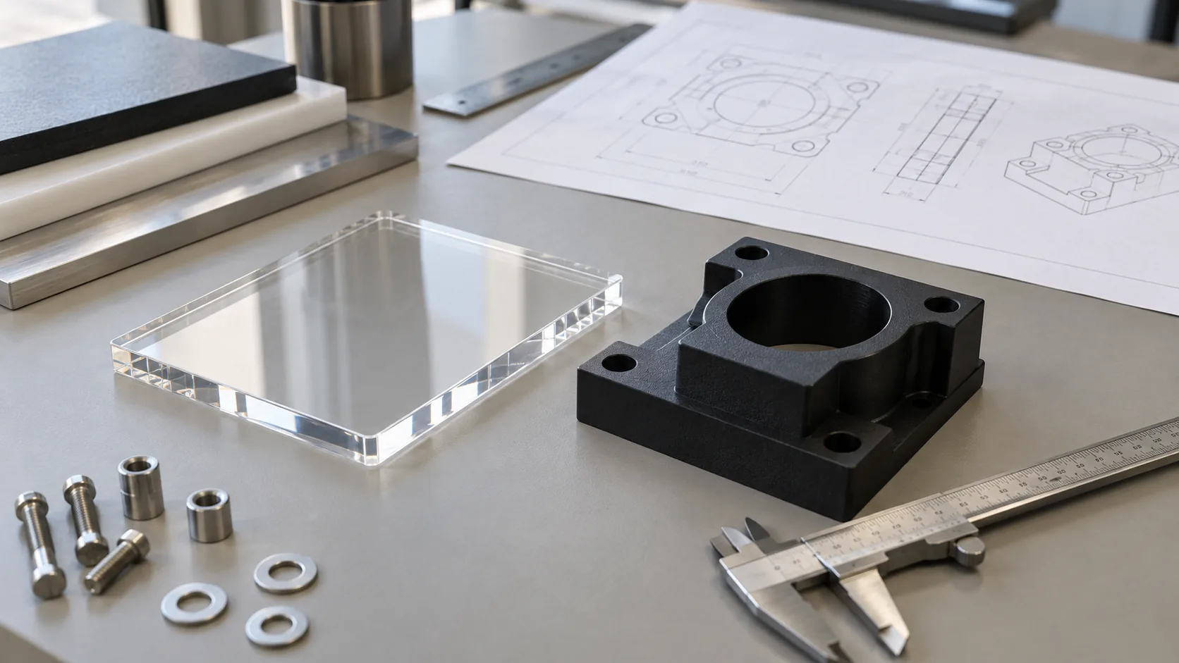 Acrylic and nylon samples reviewed with hardware