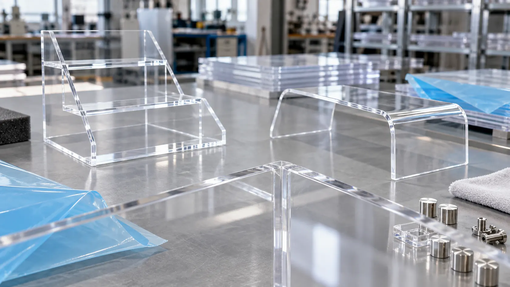 Custom acrylic display finishing and assembly
