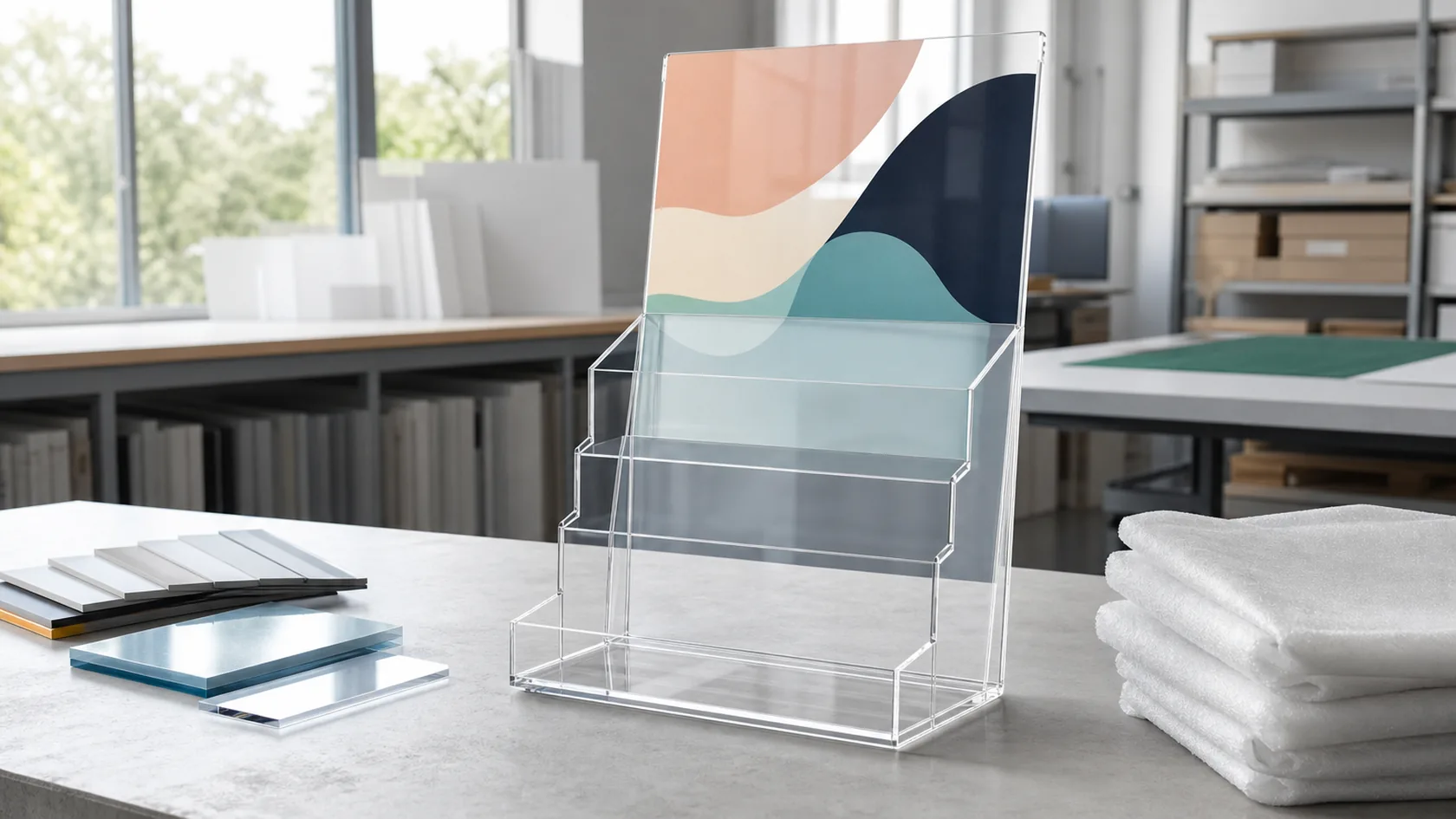 Print-ready brief for a custom acrylic POP display
