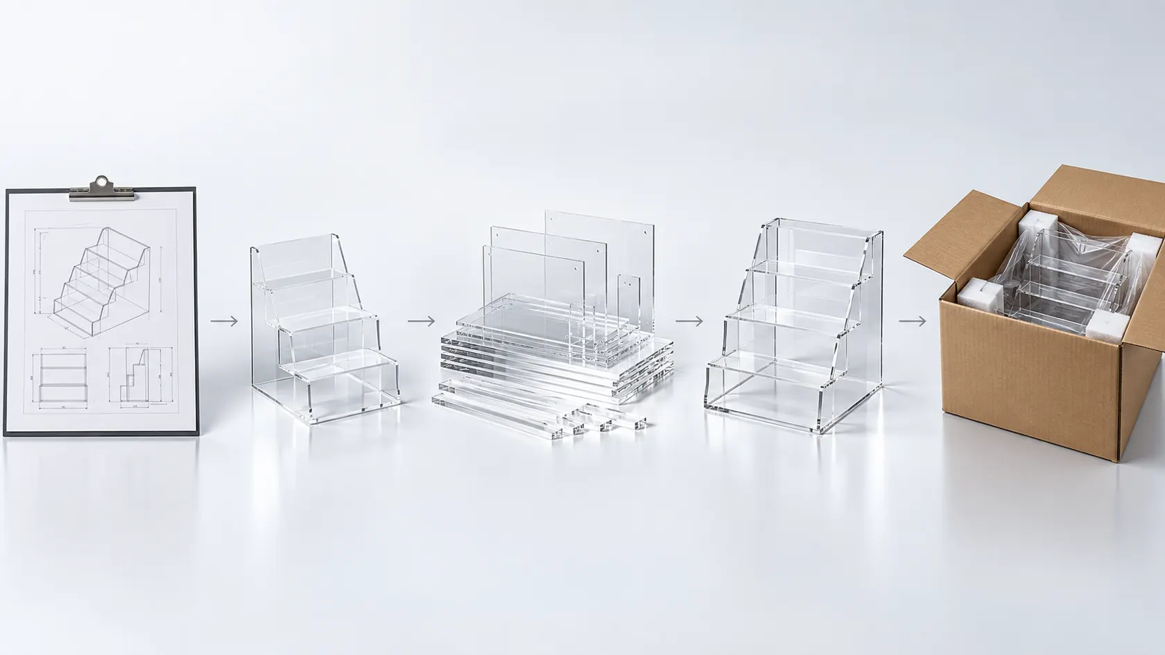 Custom acrylic display production process timeline